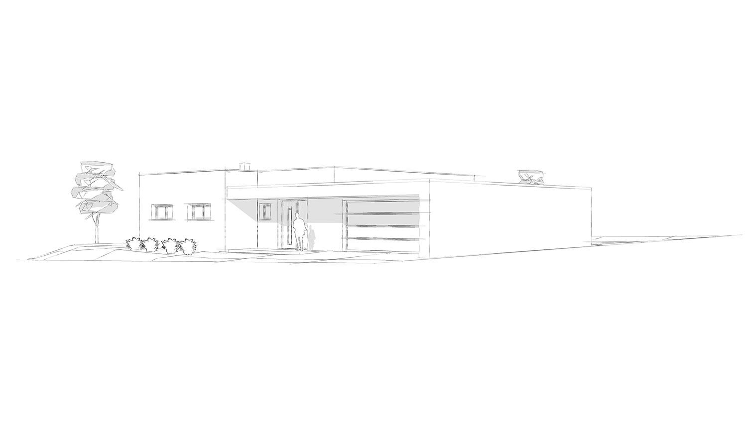 Konzeptplan Hintner Skizze Bungalow